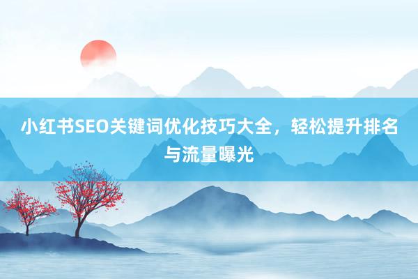 小红书SEO关键词优化技巧大全，轻松提升排名与流量曝光