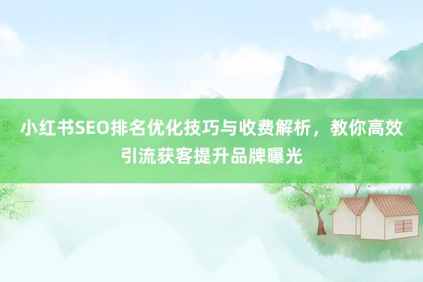 小红书SEO排名优化技巧与收费解析，教你高效引流获客提升品牌曝光