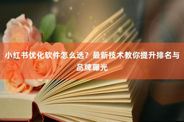 小红书优化软件怎么选？最新技术教你提升排名与品牌曝光