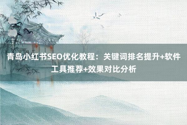 青岛小红书SEO优化教程：关键词排名提升+软件工具推荐+效果对比分析