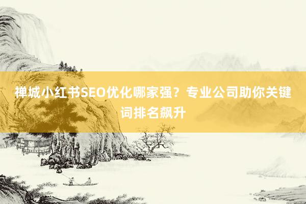 禅城小红书SEO优化哪家强？专业公司助你关键词排名飙升