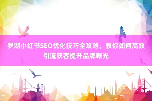 罗湖小红书SEO优化技巧全攻略，教你如何高效引流获客提升品牌曝光